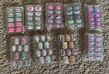 9 Sets of Justice Girls Just Shine 10 Piece Press On Stick On Acrylic Nails