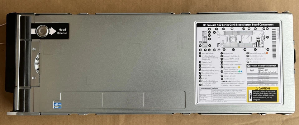 HP ProLiant C7000 BL460c Gen8 Blade Server, 2*E5-2620V2, 2*8GB RAM. - Image 3 of 4