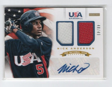 2012 USA Baseball National Team 15U  Autograph Dual RELIC #/49 Nick Anderson