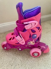 Disney Princess Girls 3 wheels adjustable Skates By Bravo Sports Size J6 T0 J9