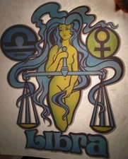 LIBRA ZODIAC SIGN ROACH VINTAGE 1970's IRON ON TRANSFER -NICE, B-15