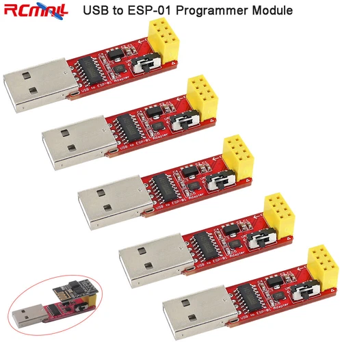 5 Stück CH340G USB auf ESP8266 ESP-01S Adapter Firmware Programmer Modul 4,5-5,5 V