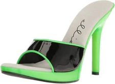 Ellie Green Neon Rave Exotic Dancing Halloween Costume Heels Shoes 502-BRIGHT