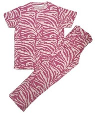 Ladies Womens Pyjamas pj Set Nightwear Lounge Wear Cotton pyjama Top + Trousers