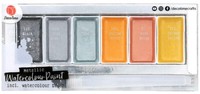 Metallic Wasserfarben 6Er Set Inkl. 1 Aquarell Pinsel Kalligrafie Lettering Neu