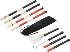 MECCANIXITY Drum Stick Brush Set 1 Pair Retractable Metal Wire Brushes... 