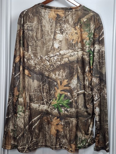 NWT Real Tree Edge Staghorn Creek Long Sleeve Camo Polyester T-Shirt Size 2XL - Picture 2 of 7