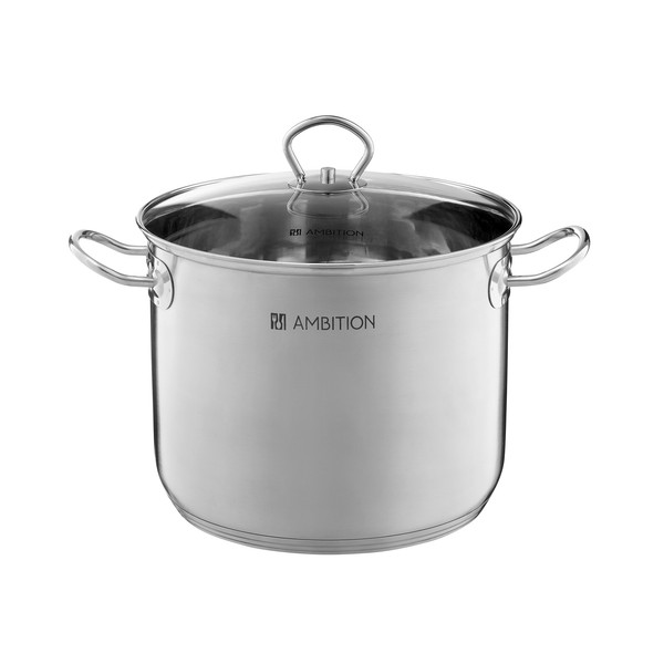 Stieltopf Topf Kochtopf Aus Edelstahl Mit Deckel Acero 32 Cm Ambition-image