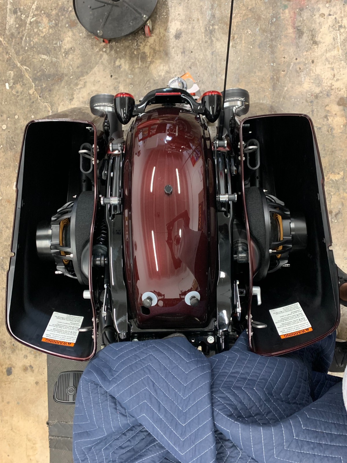 10" Harley Saddlebag MID-MOUNT Speaker Ring Adapters w/CLOTH 2014-2023