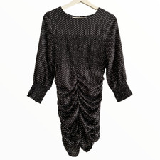 Zara Black Micro Dot Mini Dress Size Medium