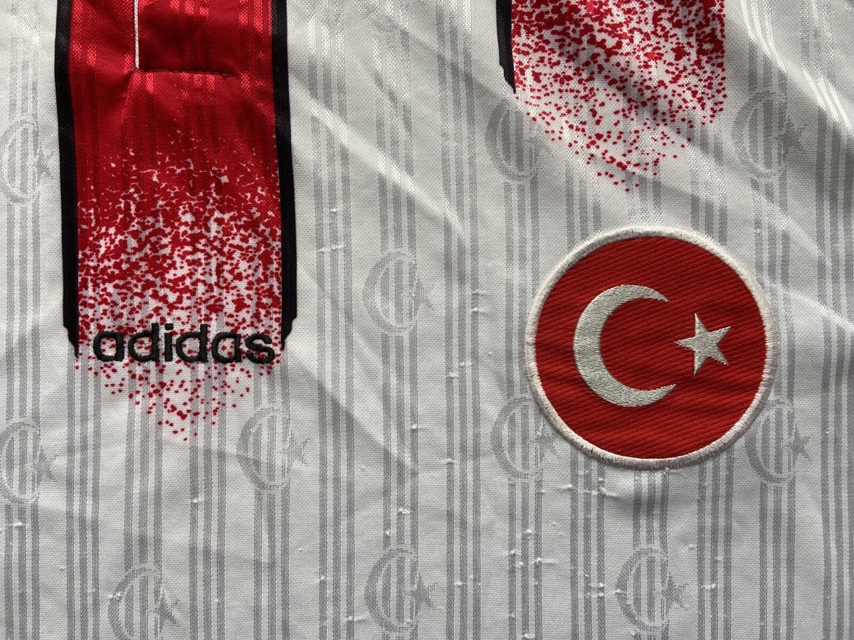 TURKEY 1996 1998 AWAY FOOTBALL SHIRT SOCCER JERSEY ADIDAS sz XL