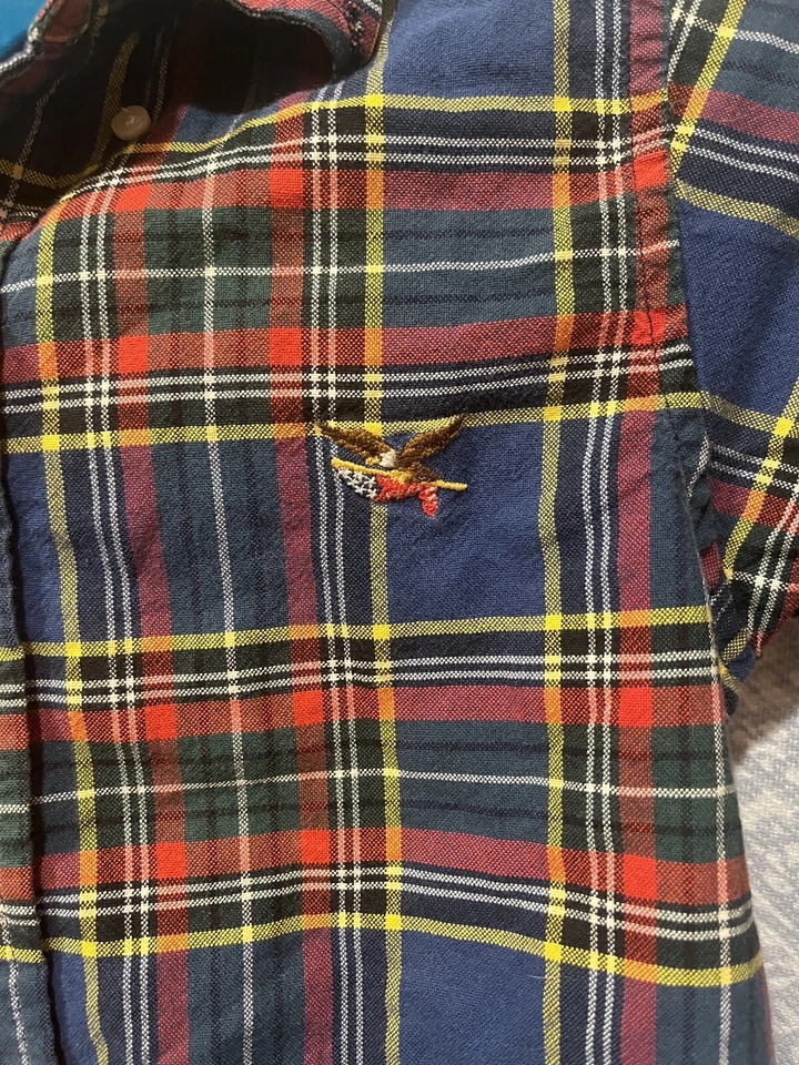 Camisa de vestir a cuadros American Living de algodón multicolor manga larga 7 para niños Foto 3 de 4