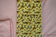 Holland & Holland x Drake's Yellow English Silk Tie w/ Woodcock Hunt Print