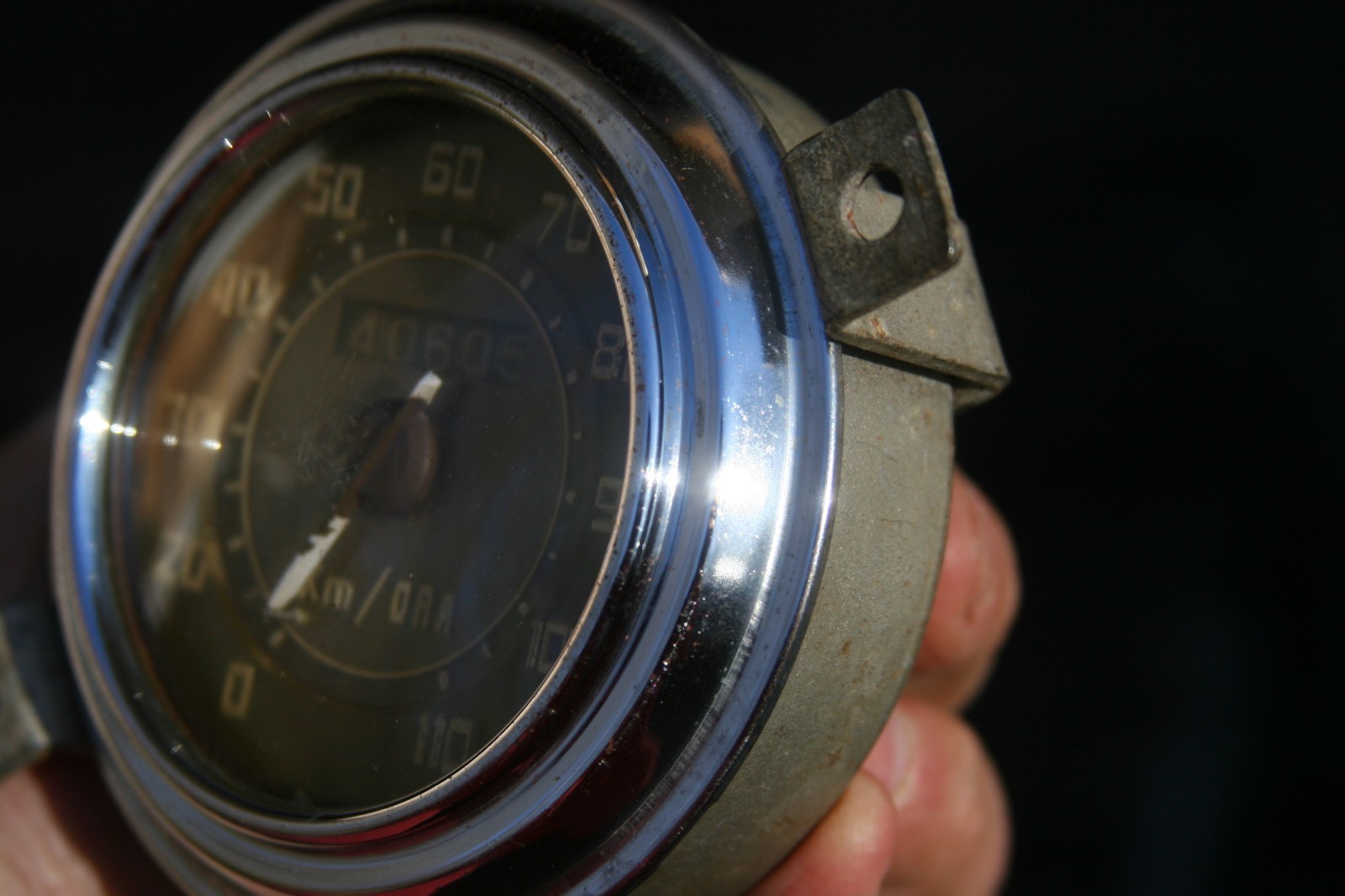 50s Vintage Veglia Speedometer Gauge - 110 KM / ORA - Fiat Alfa Romeo Ferrari