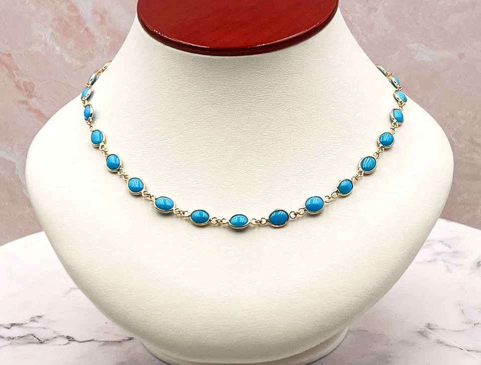 TAGLIAMONTE Designs  (LD3549-S.B.Turquoise)14K Gemstone *12.7GM*Reg.$2100 - Image 4 of 4