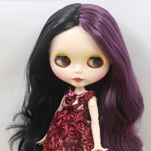 Takara 12" Neo Blythe Doll RBL Mixed hair without bangs scalp & dome only wigs - Picture 2 of 3
