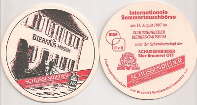 Schussenrieder - Bierdeckel ''Internationale Sommertauschbörse 1997''
