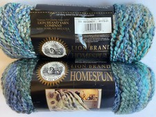 Lion Brand HOMESPUN Yarn 6Oz. Lot of 2-Assorted Colors. NIP