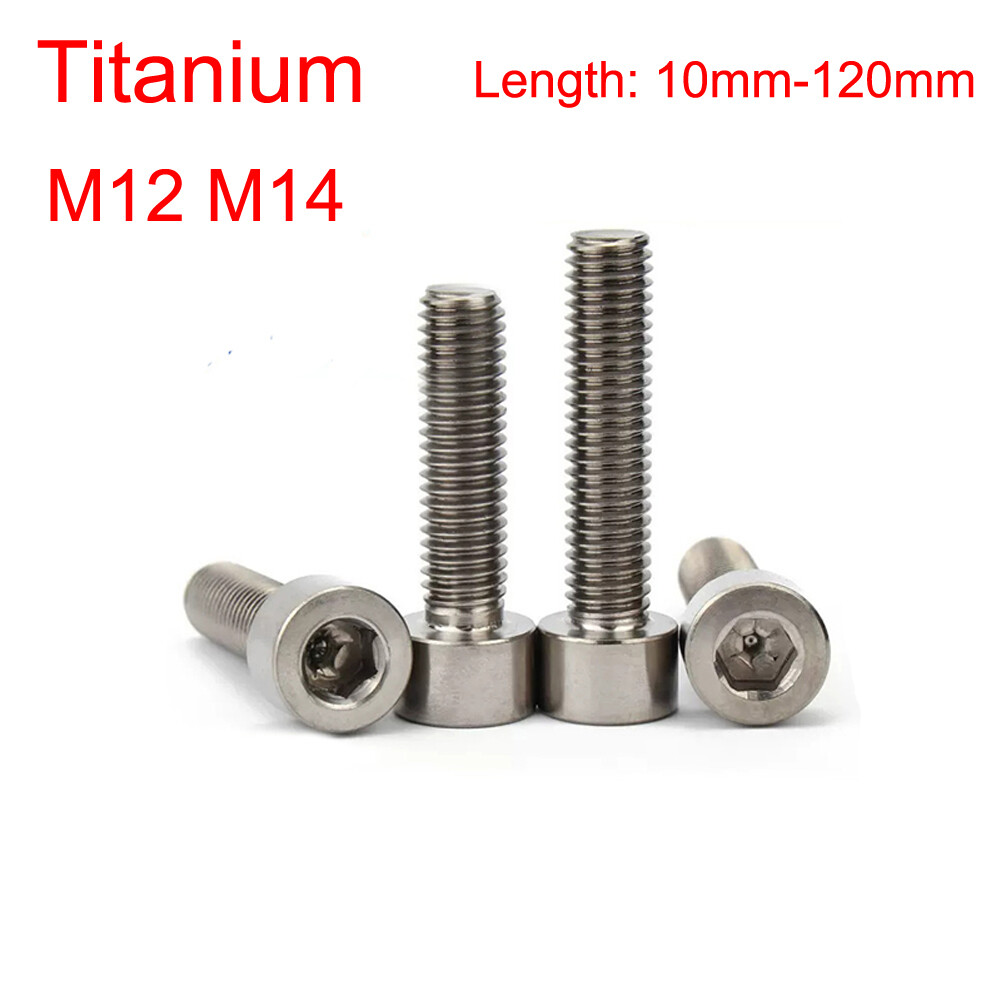 M12 M14 TA2 Pure Titanium Allen Screw Inner Hexagonal Cylinder Head  Bolt10-120mm