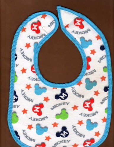 Mickey Mouse Bib, Disney Baby, Boy, One Size, Ears, Letter M See Measurements