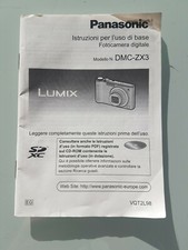 PANASONIC LUMIX DMC-ZX3 MANUALE ISTRUZIONI PER L'USO FOTOCAMERA DIGITALE ITA