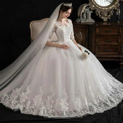 Beading Lace Plus Size Wedding Dresses