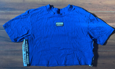 Womens Adidas Crop Top Size S Blue
