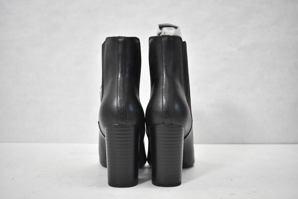 Call It Spring Vegan Womens Black Heel Boot Booties Size 9 Faux Leather - Image 4 of 4