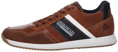 Bullboxer Herren Echtleder Sneaker brown/white