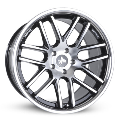 4x Keskin KT14 Concave black front polish steel lip 11x20 ET30 - LK5/120 ML72.6