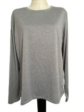 ATHLETIC WORKS DRIWORKS Gray Core Long Sleeve Crew Neck Jersey Tee Shirt Sz XL 