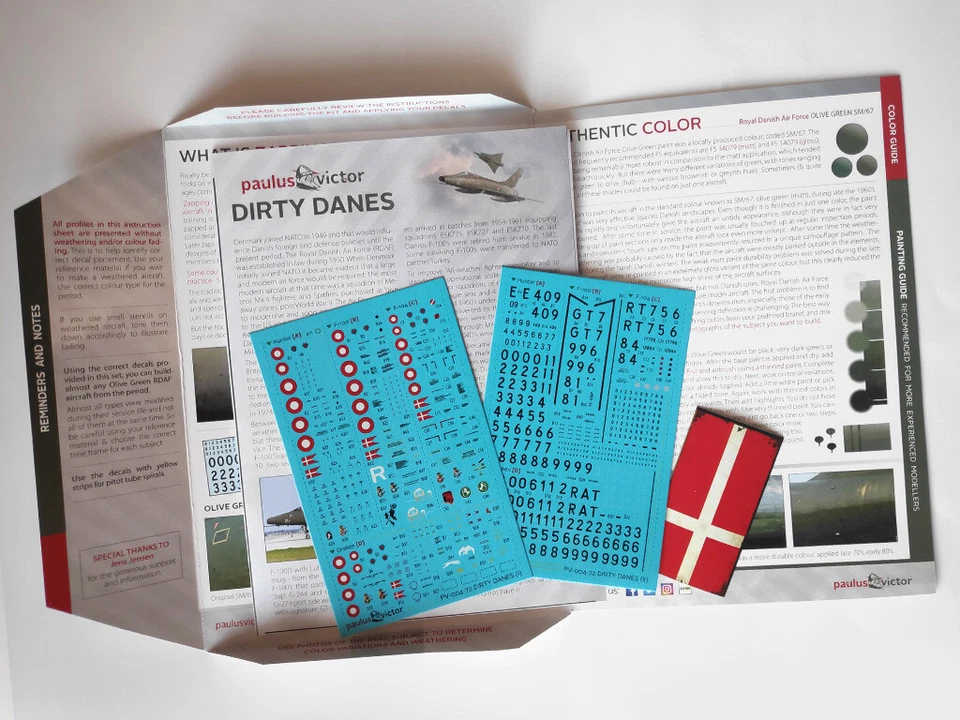 PaulusVictor 1/72 decals Dirty Danes F-100, F-104, Draken, Hunter PV-004-72 - Image 2 of 4
