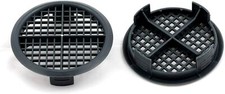 Timloc 25 x Anthracite Grey Plastic 70mm Round Circular Push In Soffit Air Vents
