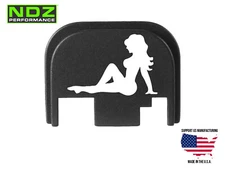NDZ Slide Cover Back Plate Glock 17 19 Gen 1-4 Aluminum - Trucker Mudflap Girl