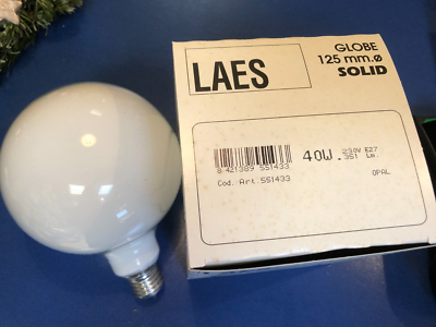 Solid Globe 125mm Rough Service 40 Watt ES Opal E27 for sale 