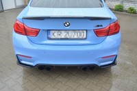 Cup Diffusor Seiten AnsäTze Schwarz FüR BMW M4 F82 F32 4Er Heck Ansatz Flaps