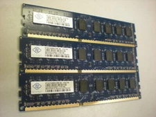 Lot of (3) Nanya NT2GC64B8HCONF-BE RAM Chipsets - 2GB 2RX8
