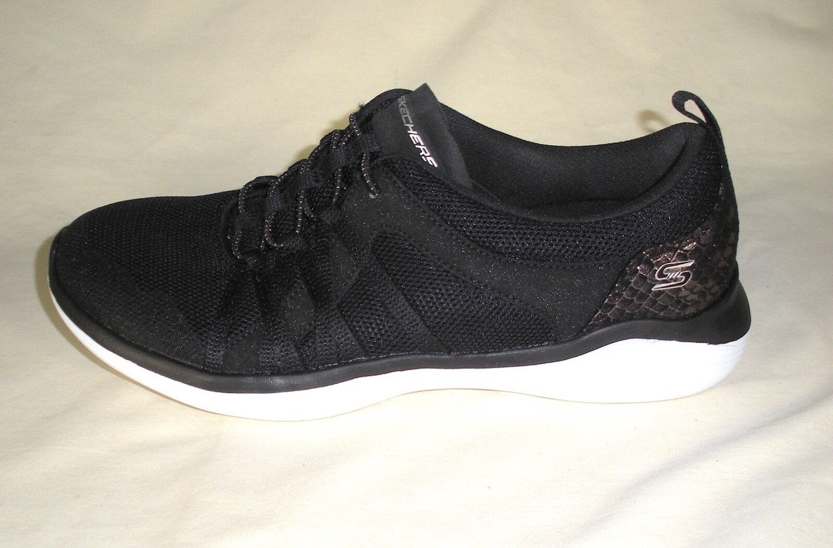 Women's Skechers Envy-Glam News Comfort Sneaker 23611, Black Sz