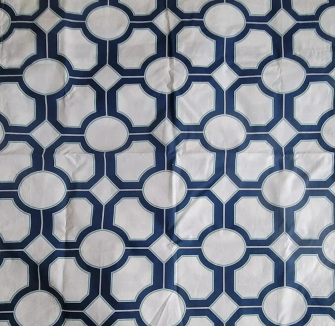 POTTERY BARN NOVA GEOMETRIC BLUE/AQUA/WHITE FULL /QUEEN DUVET - Image 3 of 3