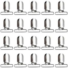 40 Pieces Men Suspender Clips Metal Clips Sheet Straps Holder Fasteners Clips