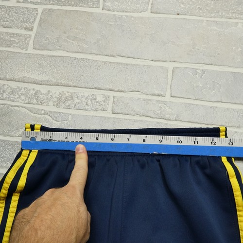 Adidas Climawarm Sweatpants Youth Large 14/16 Blue Yellow Stripe Fleece Athletic - Picture 6 of 8