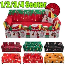 New Elastic Non-Slip Christmas Sofa Cover Santa Claus Sofa Slipcover Protector