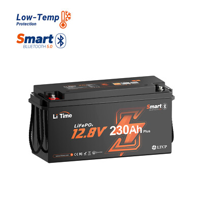 LiTime 12V 230Ah Bluetooth Low Temp LiFePO4 Lithium Battery For RV Marine Solar