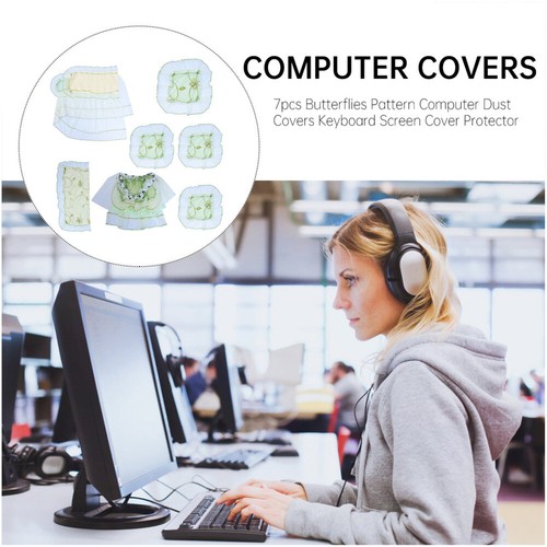 7pcs Butterflies Dust Covers Keyboard Screen Cover Protector - Photo 4/12