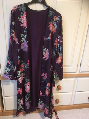 WOMEN'S M&S LIMITED EDITION  KIMONO STYLE BOTANIC PRINT DRESSING GOWN/WRAP 8-10