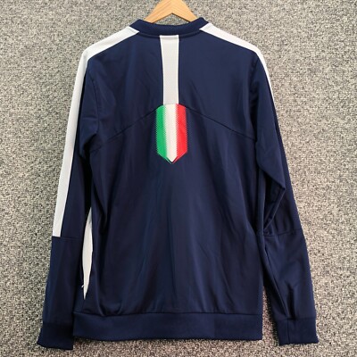 L 【PUMA】イタリア代表 FIGCトラックジャケット DRYCELL 移動用 Italia FIGC Puma Sweatshirt Track Jacket Blue Mens Sz M Soccer