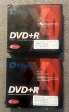 DVD+R Plextor 10 Pack 4.7 GB 120 Minute Storage Media Data Video Sealed New
