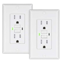 DEWENWILS 2-pack White 15 Amp Tamper Resistan...