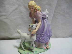 Unicorn Enesco Santiago Princess Girl Porcelain Ceramic Horse Figurine statue