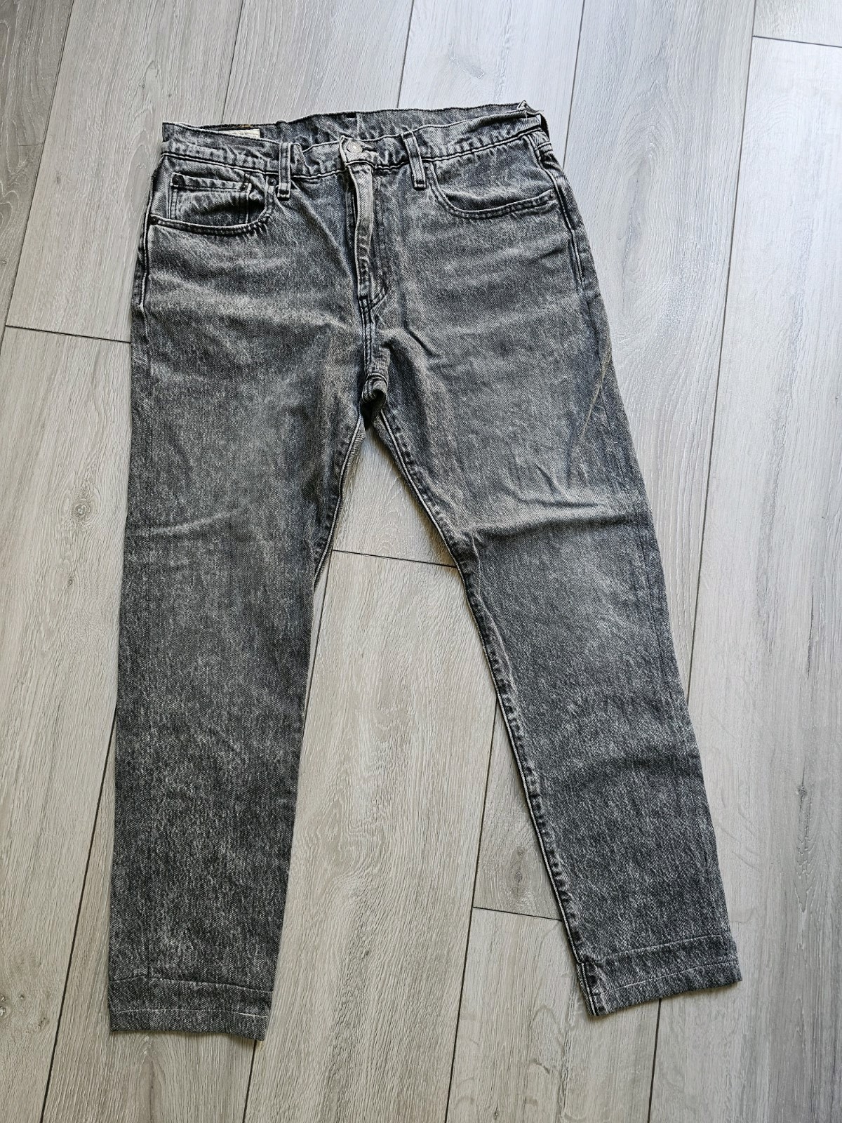 Levi’s 502 Premium Taper Jeans - Grey Acid Wash - W33 Hemmed to L27 image 5